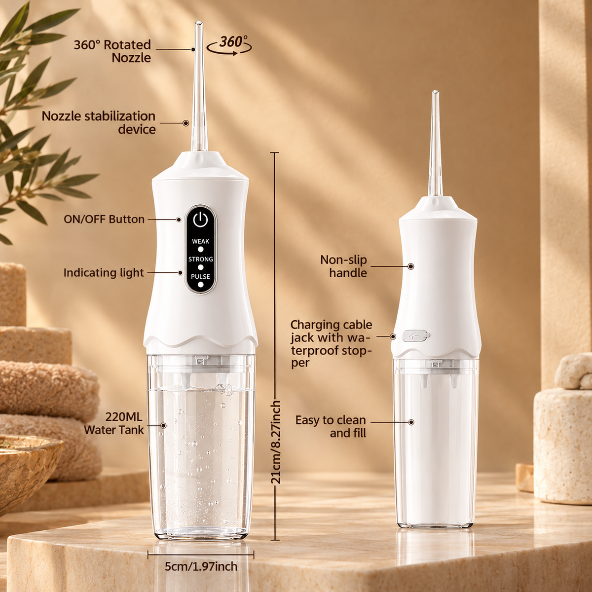 Simple Smile 4 in 1 Rechargeable Portable Water Flosser