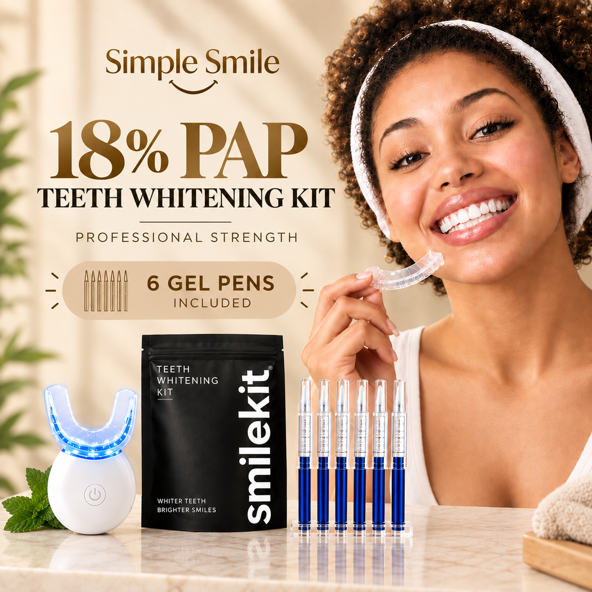SimpleSmile Teeth Whitening Kit                6 Gel Pens